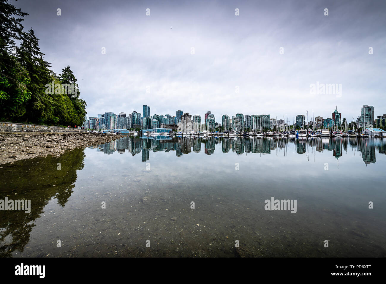 Vancouver Skyline from the Stanley Park Seawall Stock Photo - Alamy