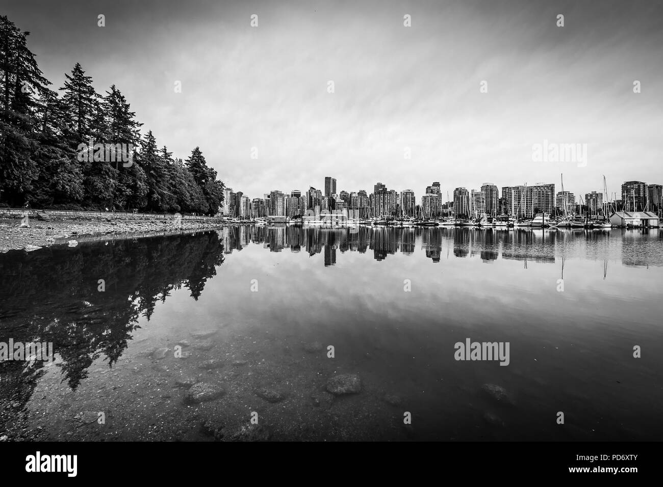 Vancouver Skyline from the Stanley Park Seawall Stock Photo - Alamy