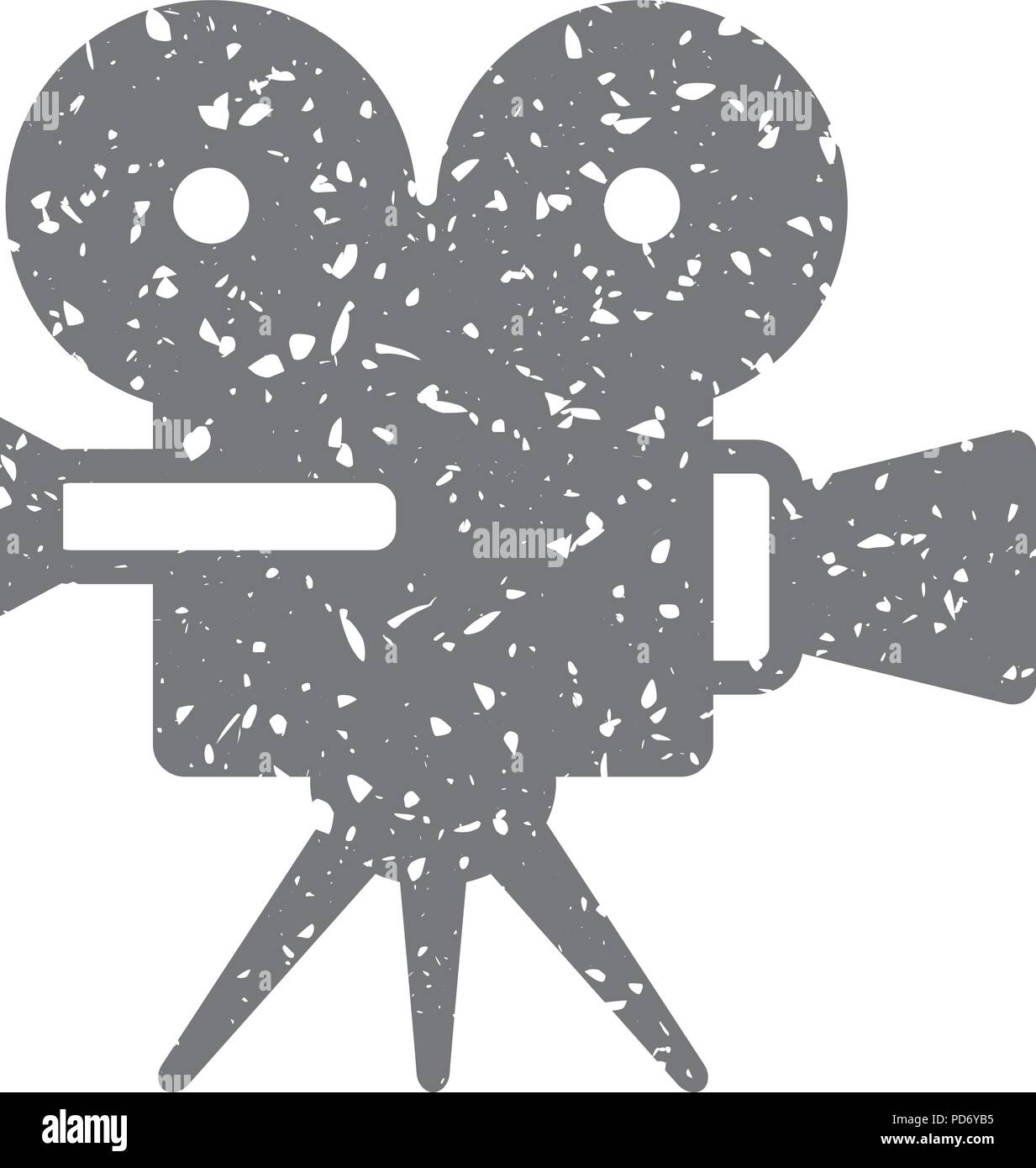 Grunge icon - Movie camera Stock Vector
