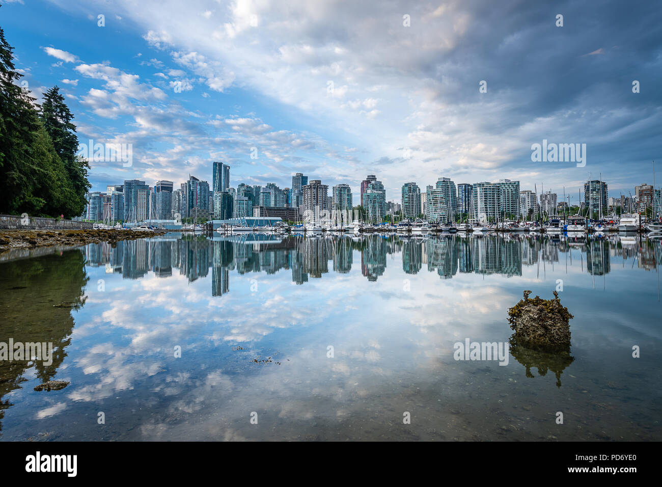 Vancouver Skyline from the Stanley Park Seawall Stock Photo - Alamy
