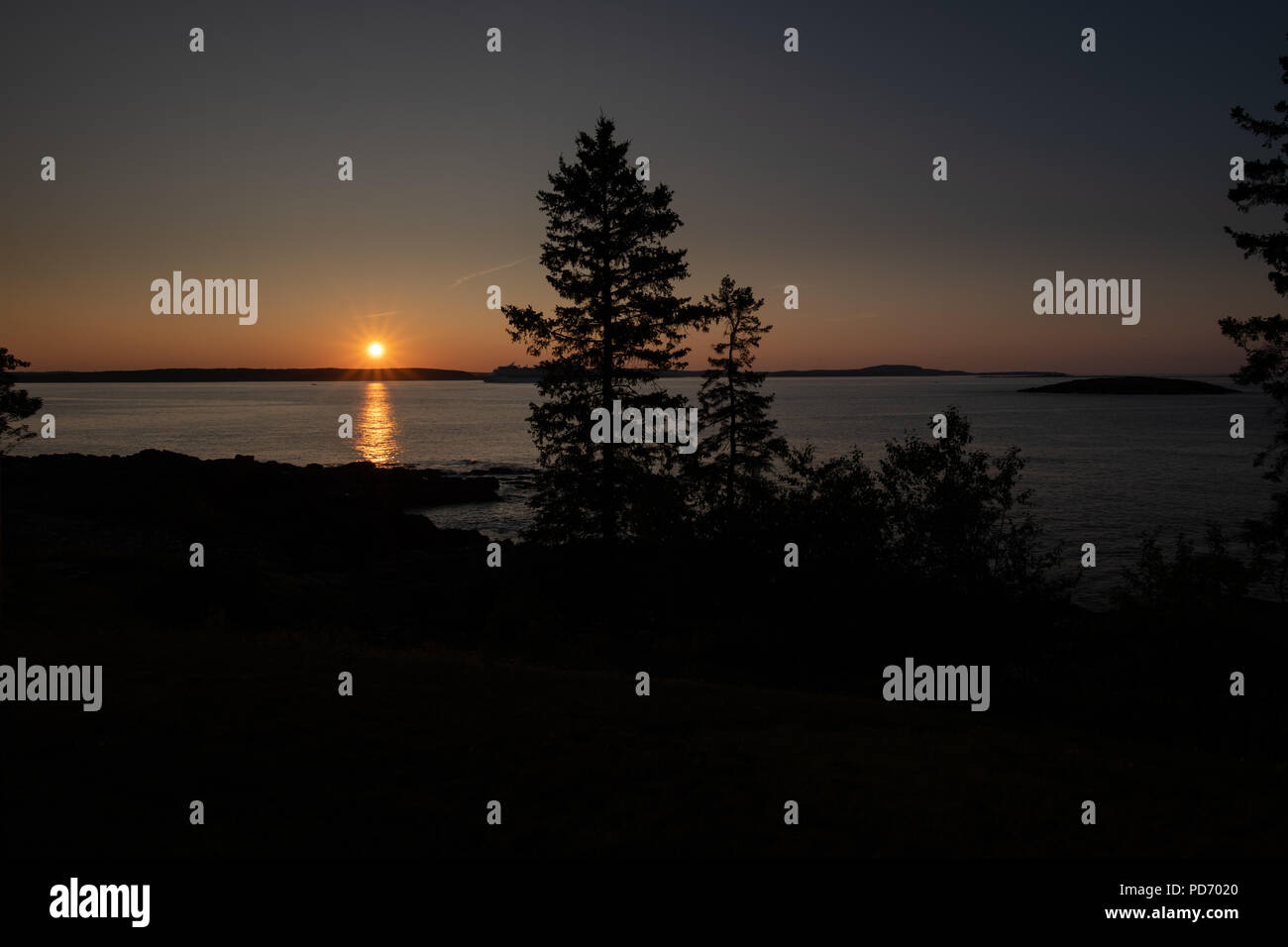 Landscape of sunset and sunrise Stock Photo - Alamy