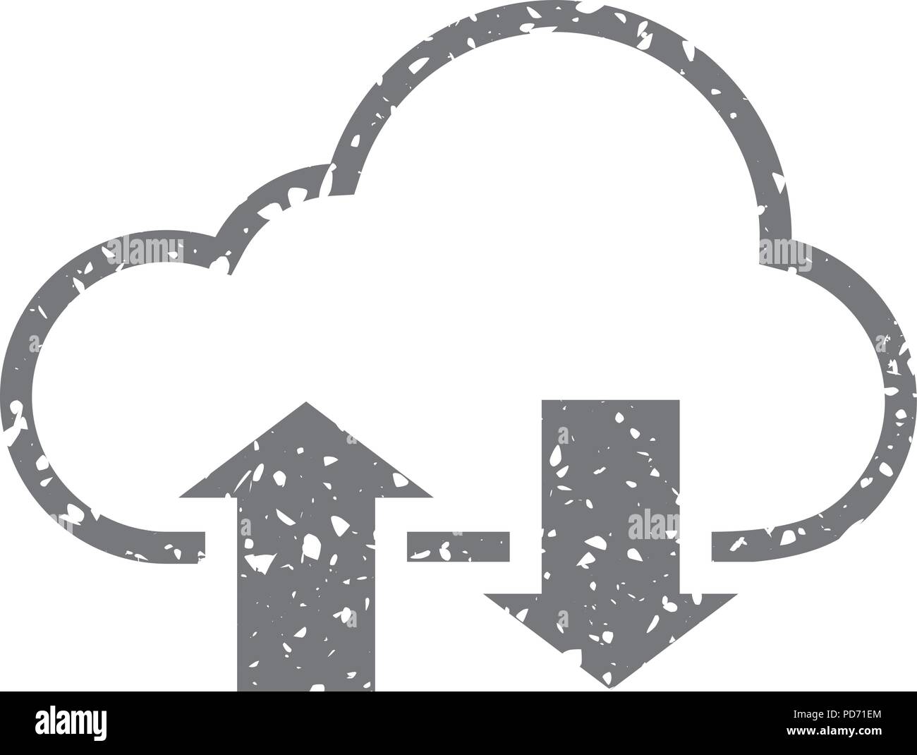 Grunge icon - Cloud storage Stock Vector Image & Art - Alamy