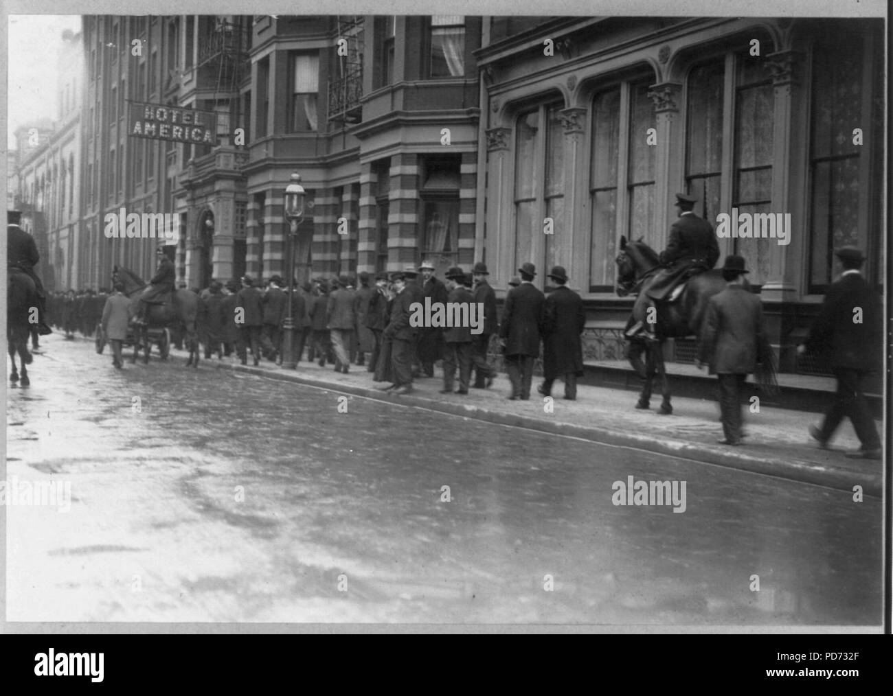 Anarchists - police driving crowd from Union Sq. after riot, New York ...
