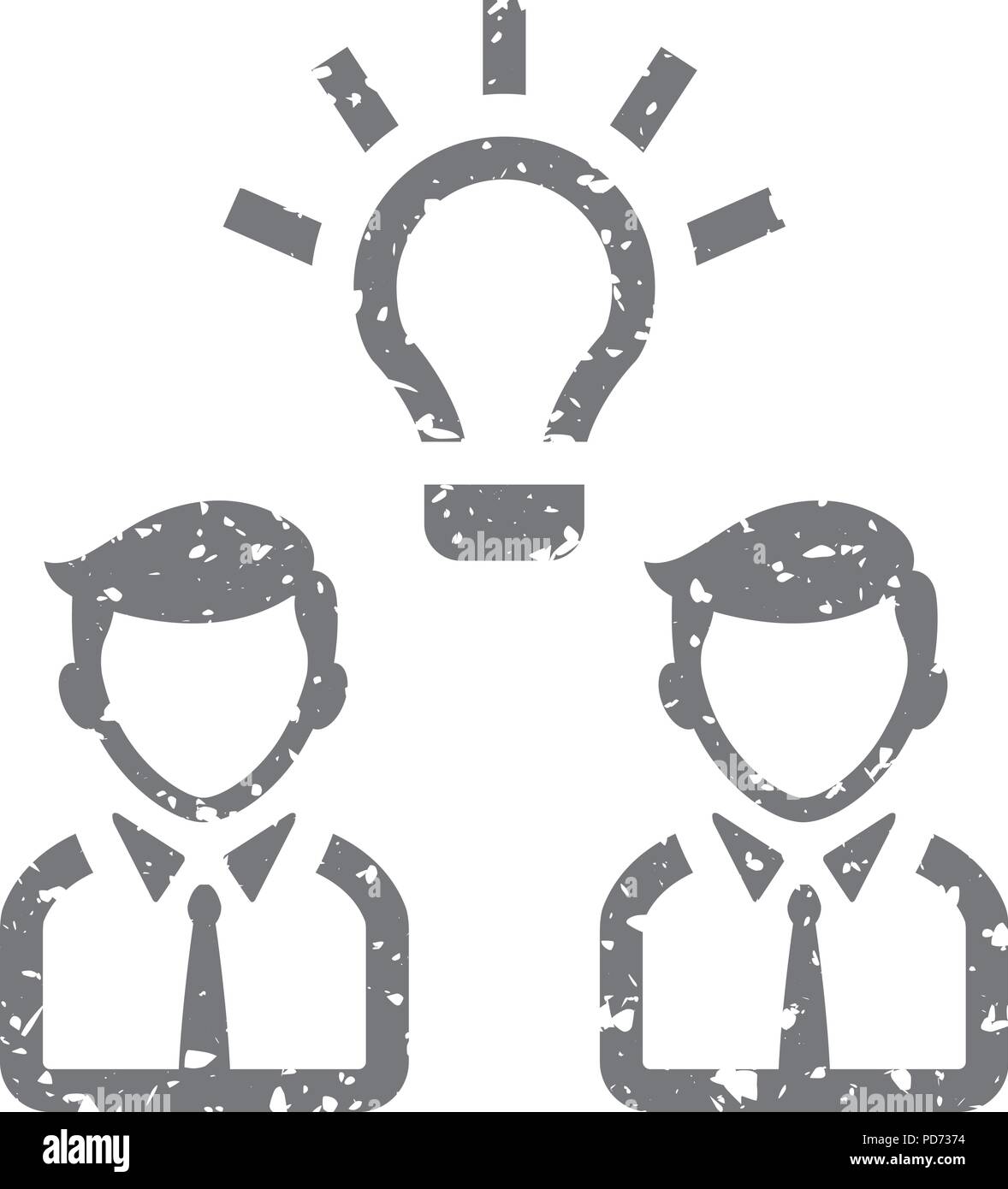 Grunge icon - Teamwork Stock Vector Image & Art - Alamy