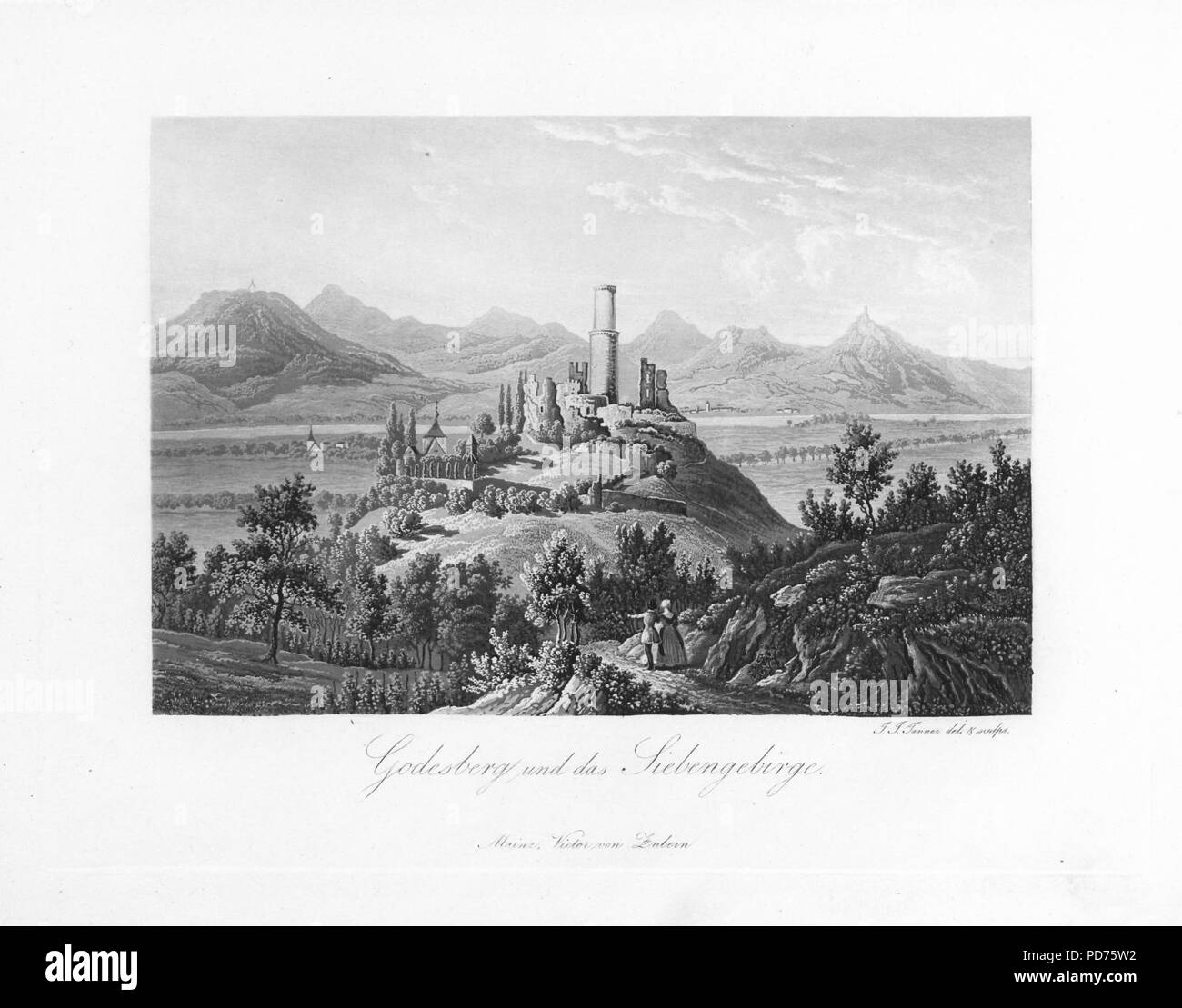 Andenken an den Rhein (1840) 024. Stock Photo