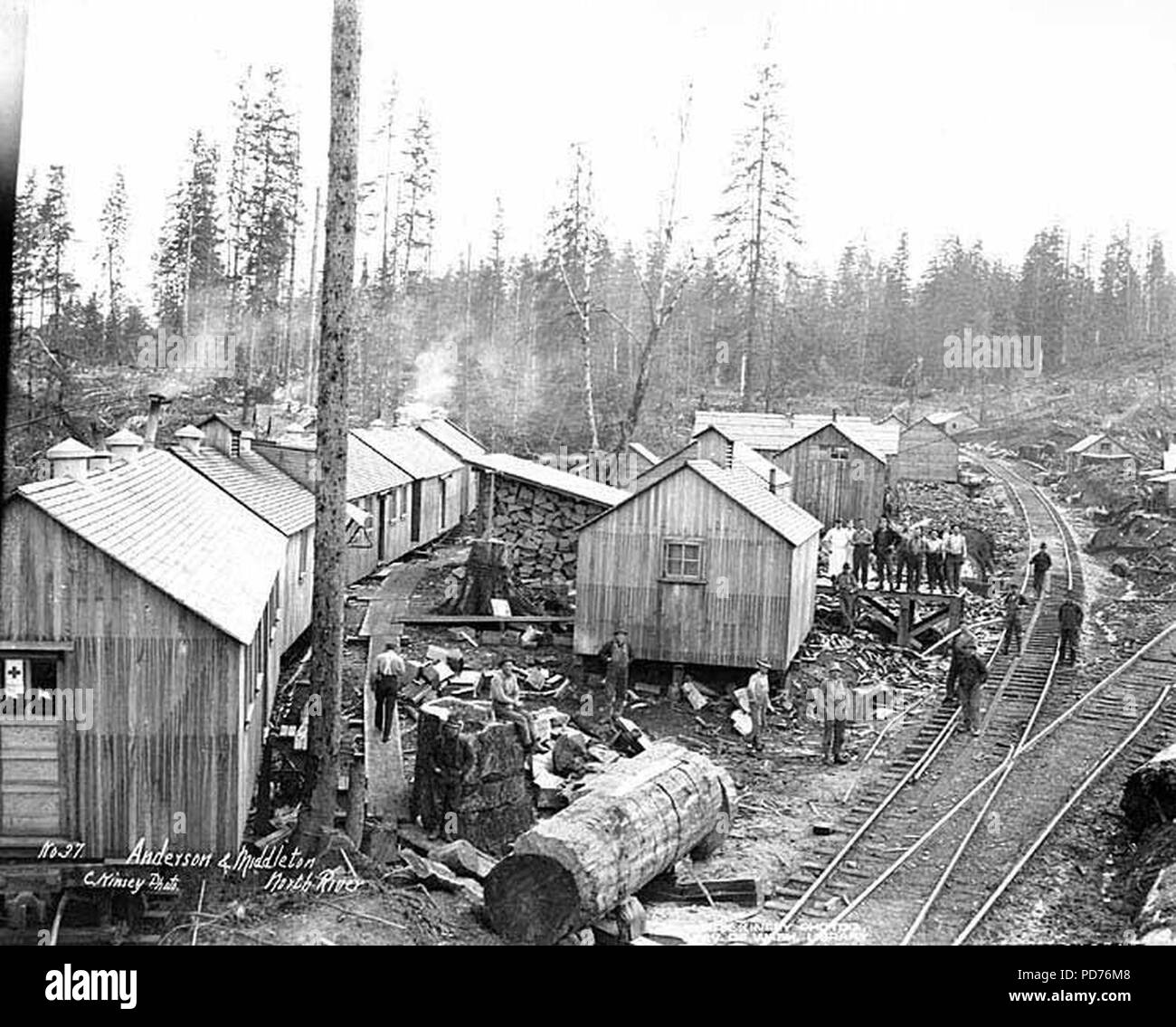 Anderson and Middleton Lumber Company camp at North River Grays Harbor