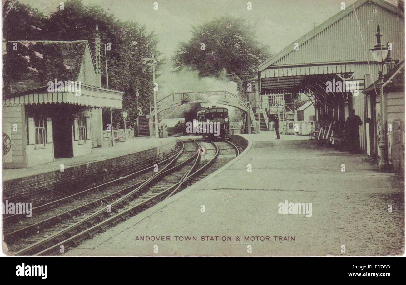 Andover Town railway station Stock Photo Alamy