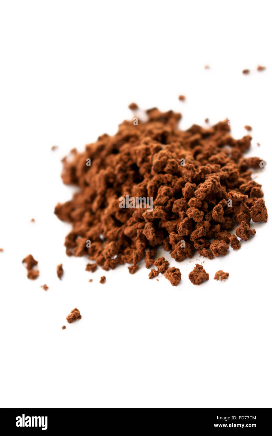 instant coffee granules isolated on white Stock Photo Alamy