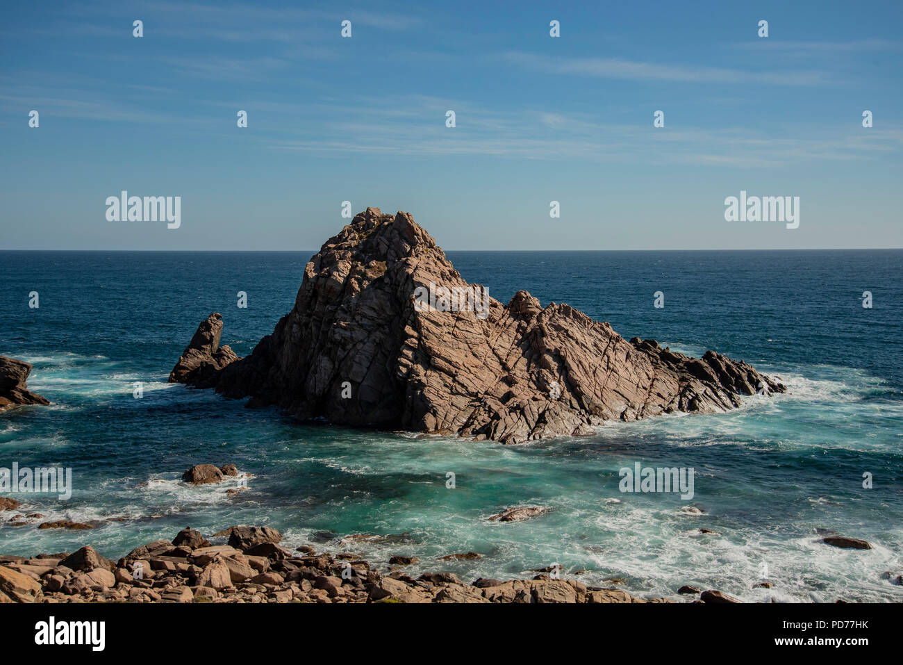 Sugarloaf Rock in the Margaret River region in Western Australia. Close to Yallingup, Eagle Bay, Margaret River and Dunsborough. Stock Photo