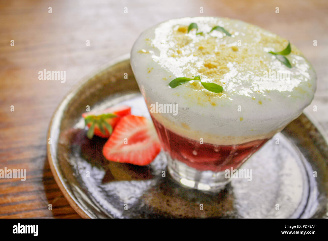traditional English trifle dessert Stock Photo Alamy