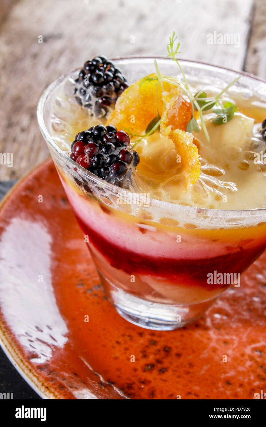 traditional English trifle dessert Stock Photo Alamy
