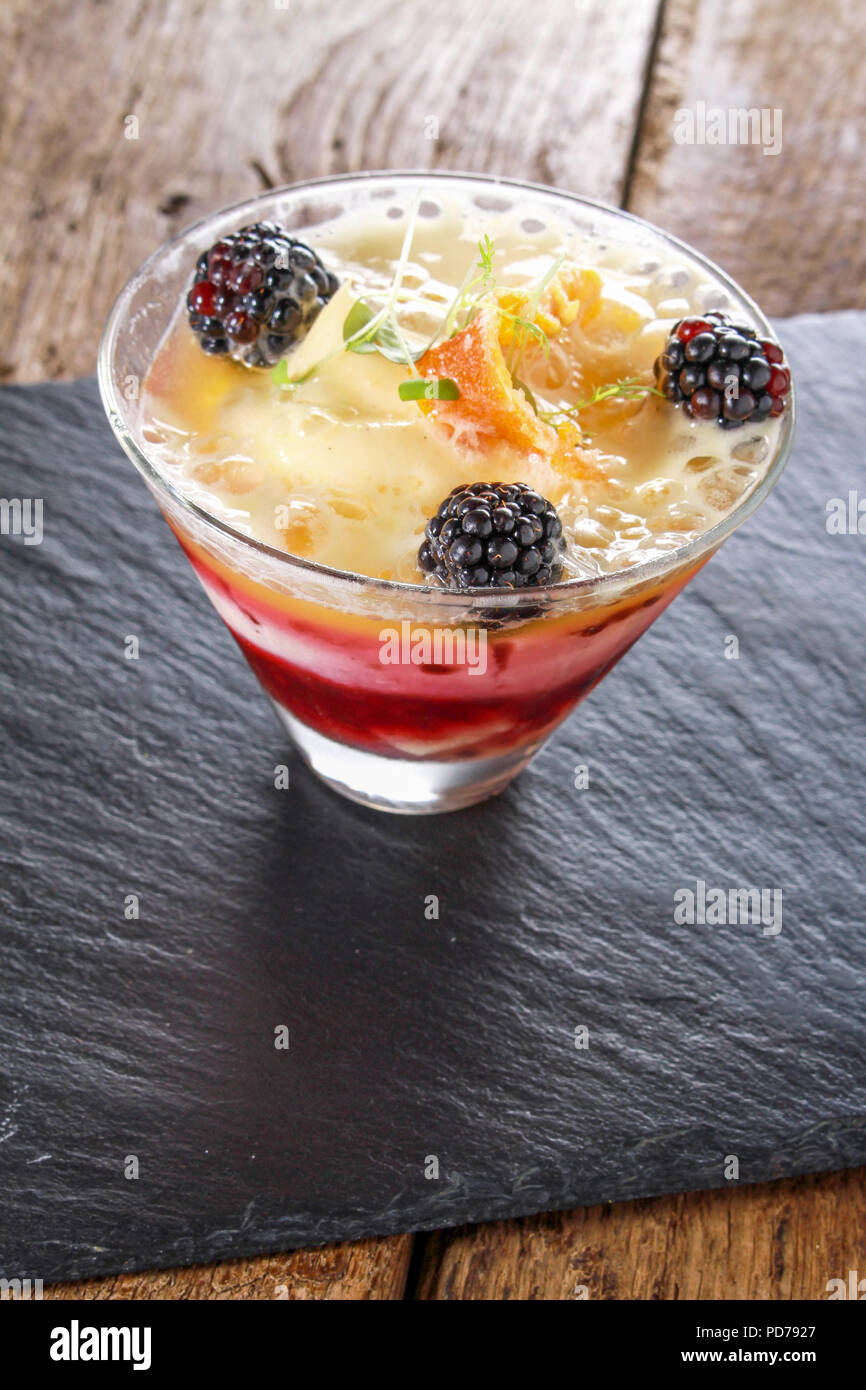 traditional English trifle dessert Stock Photo Alamy