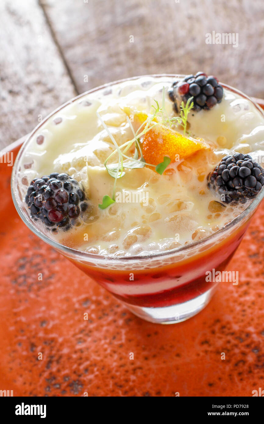 traditional English trifle dessert Stock Photo Alamy