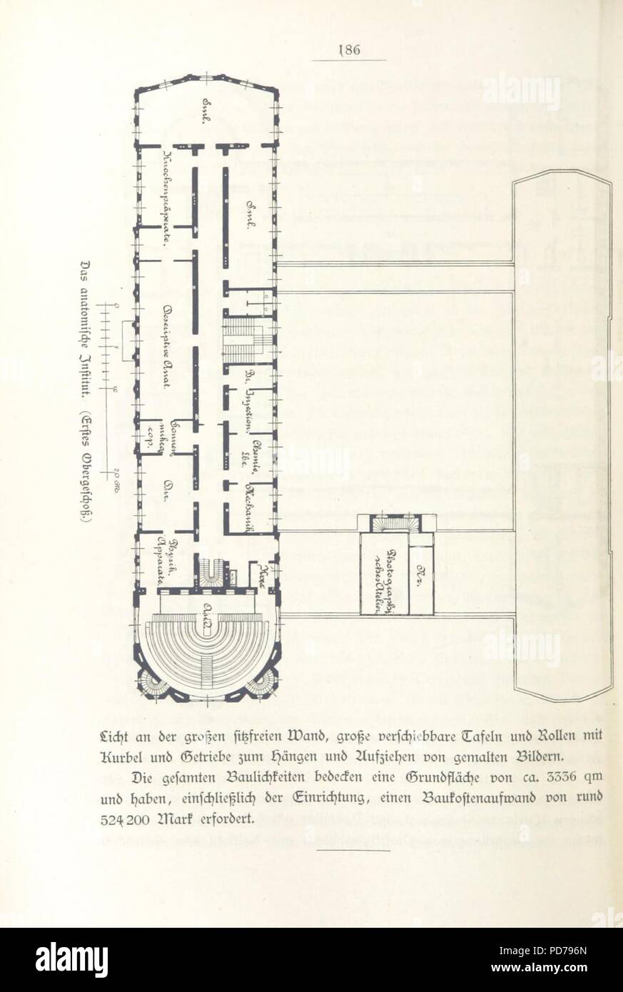 Anatomisches Institut Prof. His - leipzig und seine bauten (1892), S. 186. Stock Photo