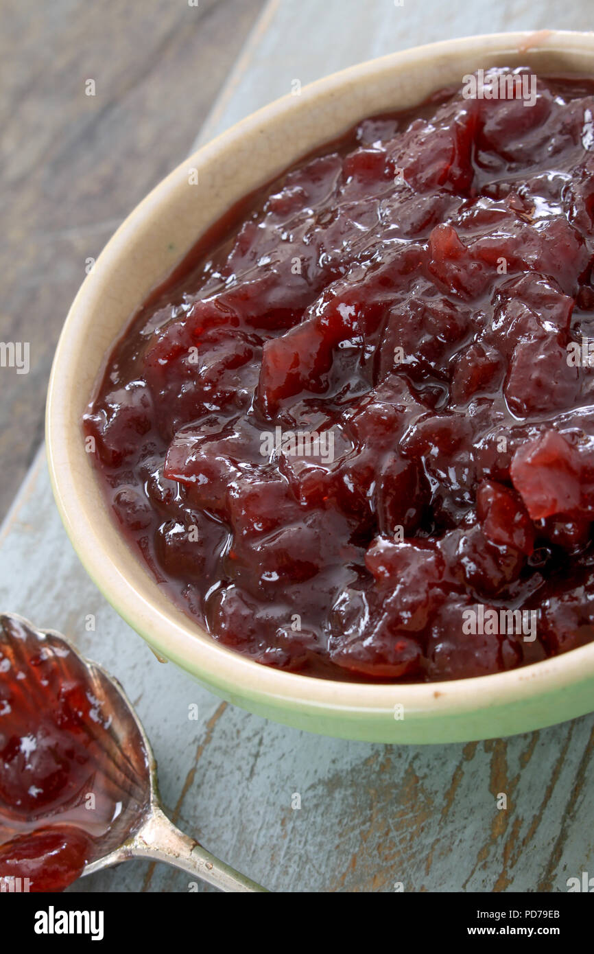 chutney pickle relish in dish Stock Photo Alamy