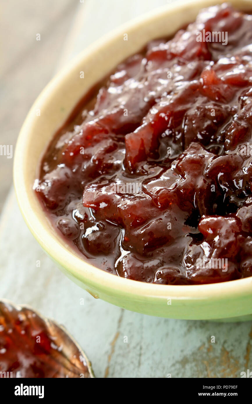 chutney pickle relish in dish Stock Photo Alamy