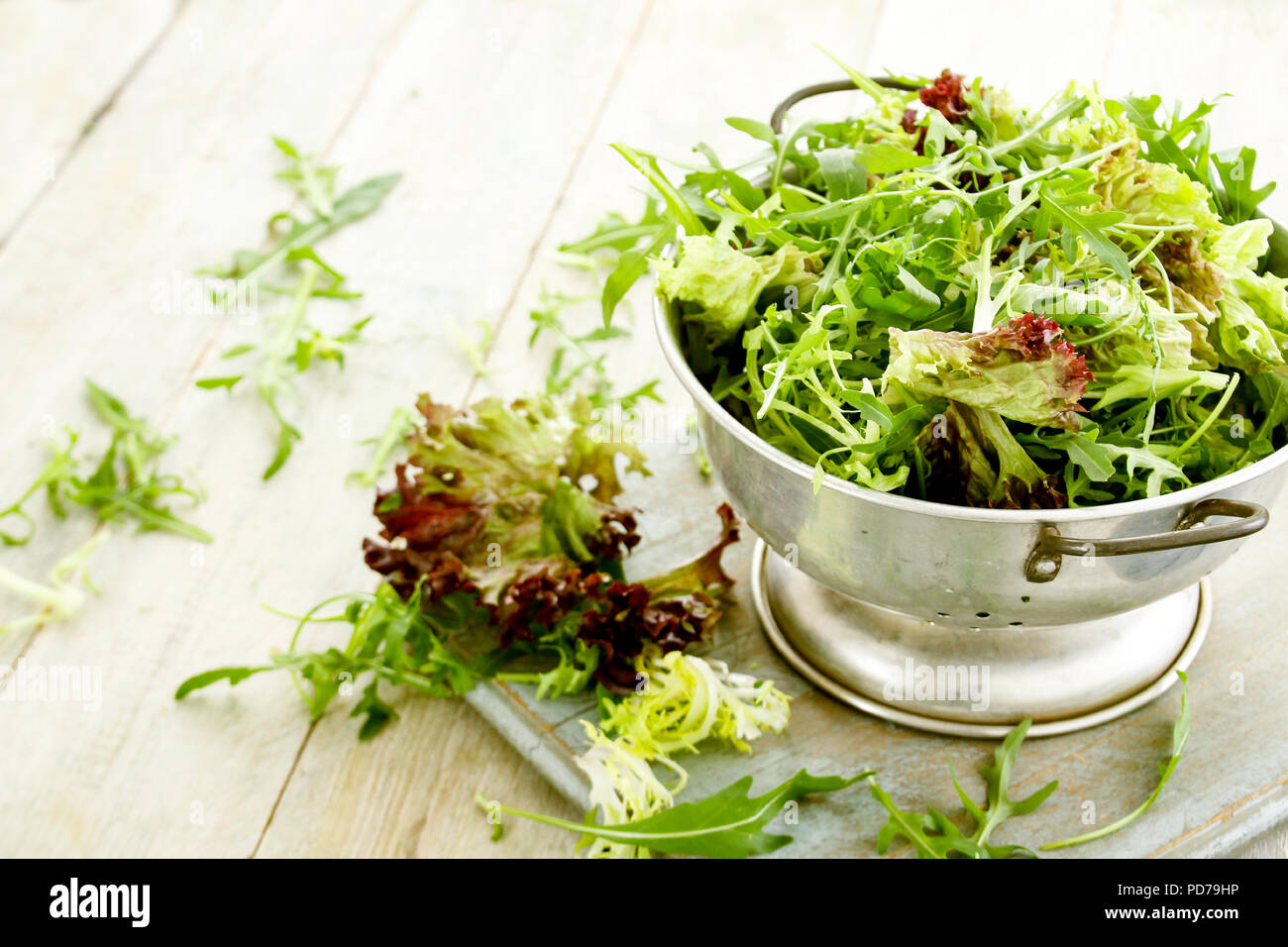 fresh salad leaves Stock Photo Alamy