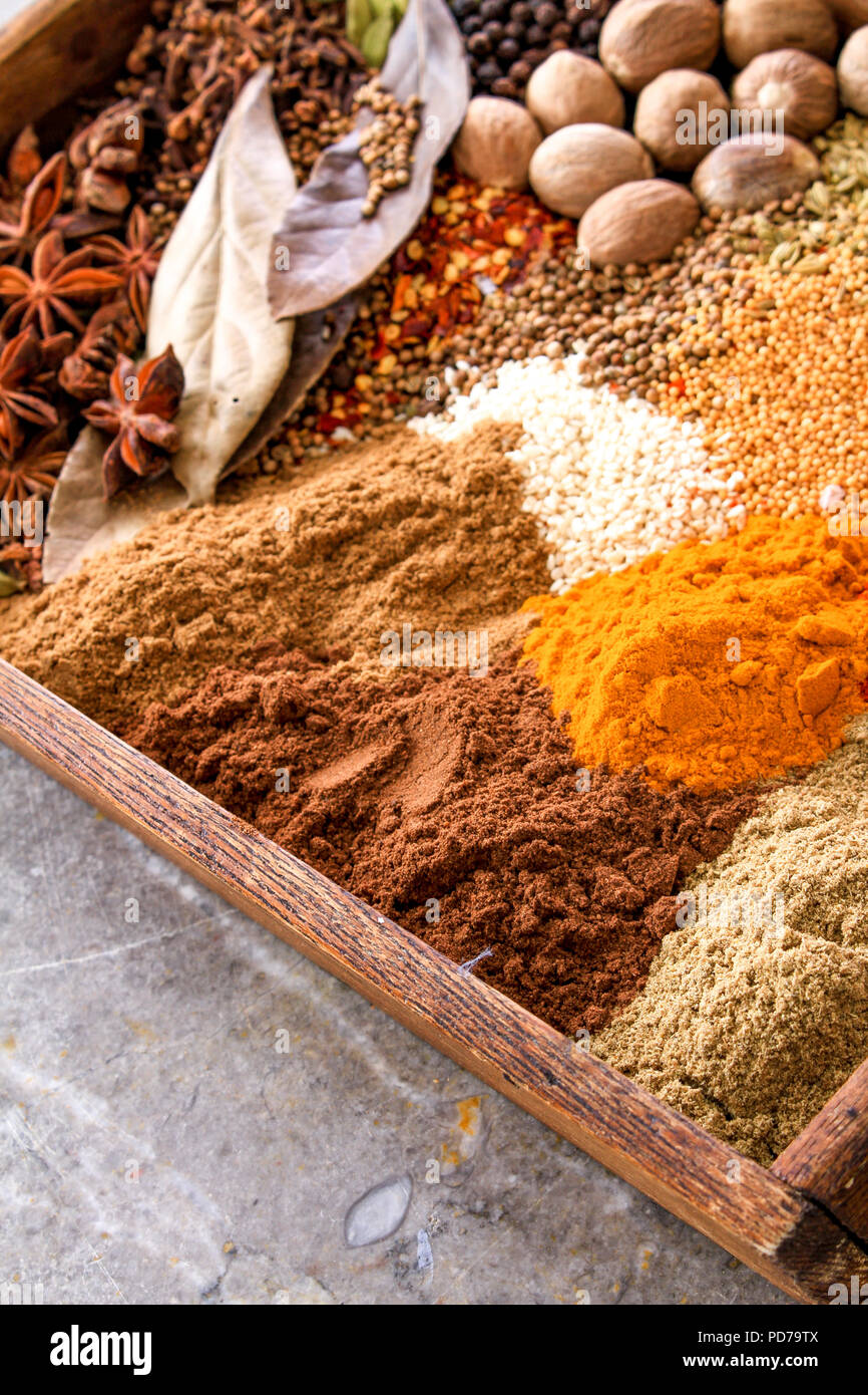 fresh dried spices Stock Photo Alamy