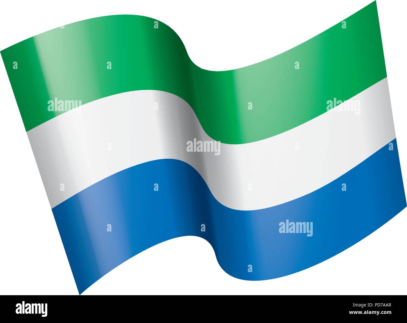 Sierra leone flag vector Stock Vector Images - Alamy