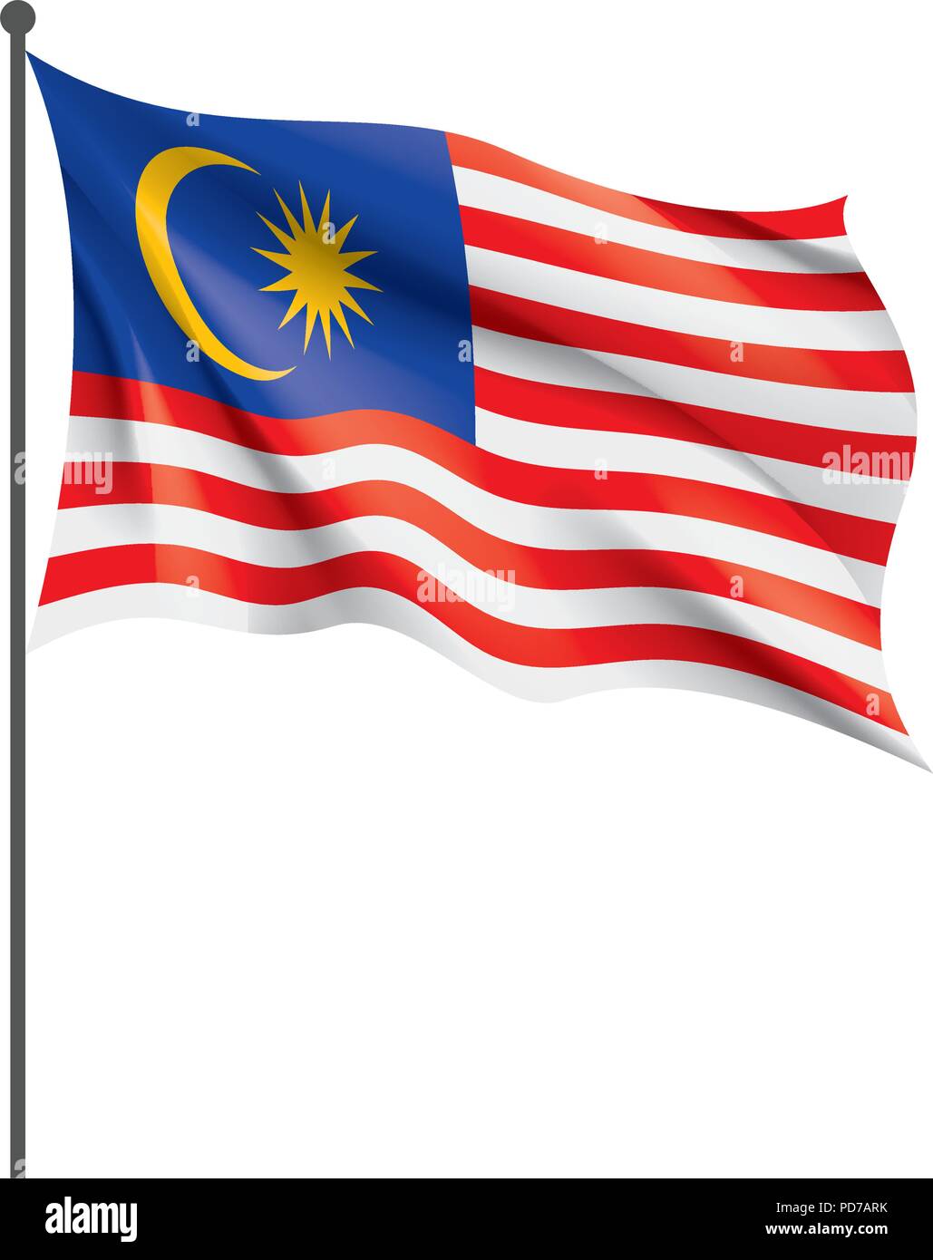 Malaysia flag, vector illustration Stock Vector Image & Art - Alamy