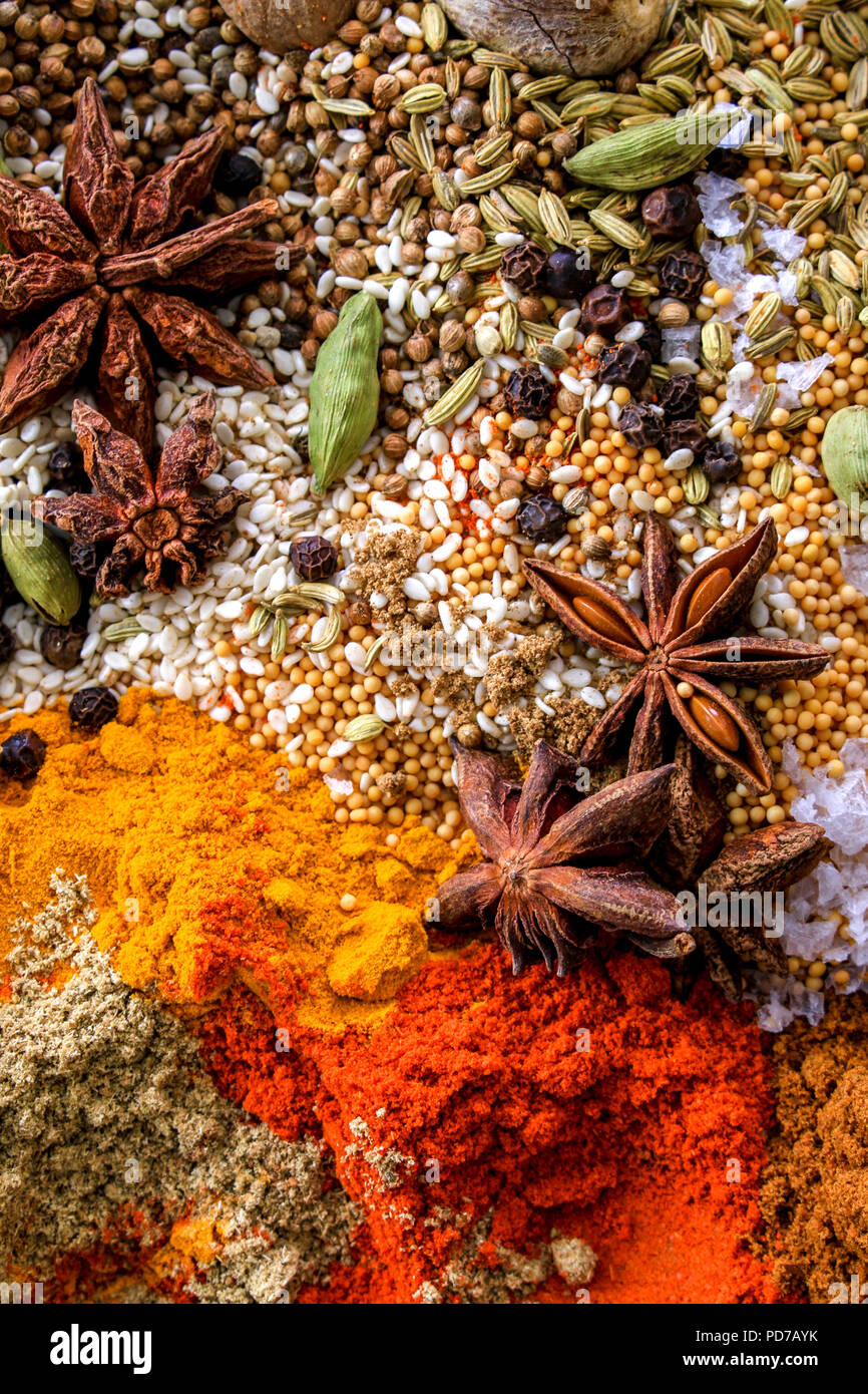 fresh dried spices Stock Photo Alamy