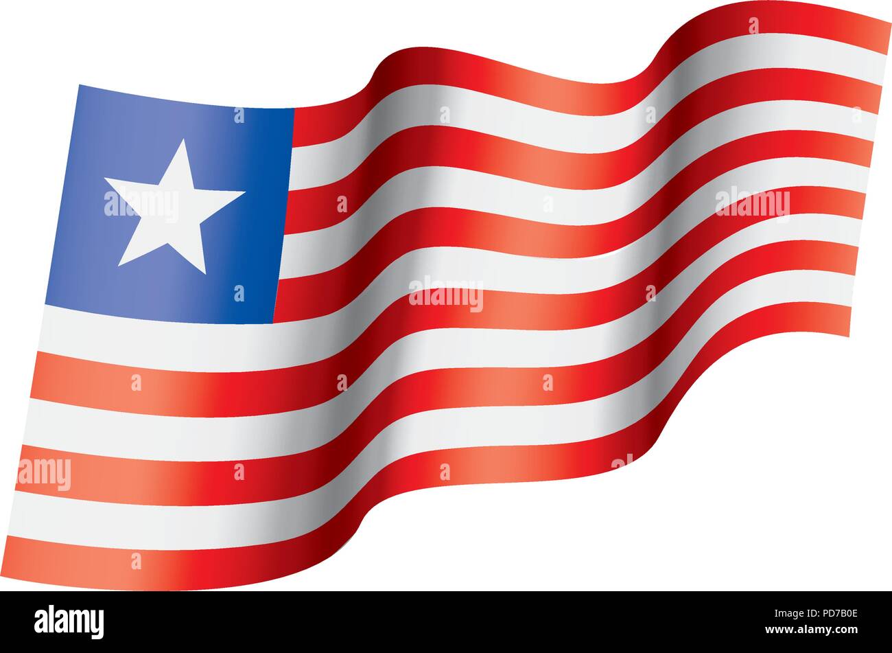 Liberia flag, vector illustration Stock Vector Image & Art - Alamy