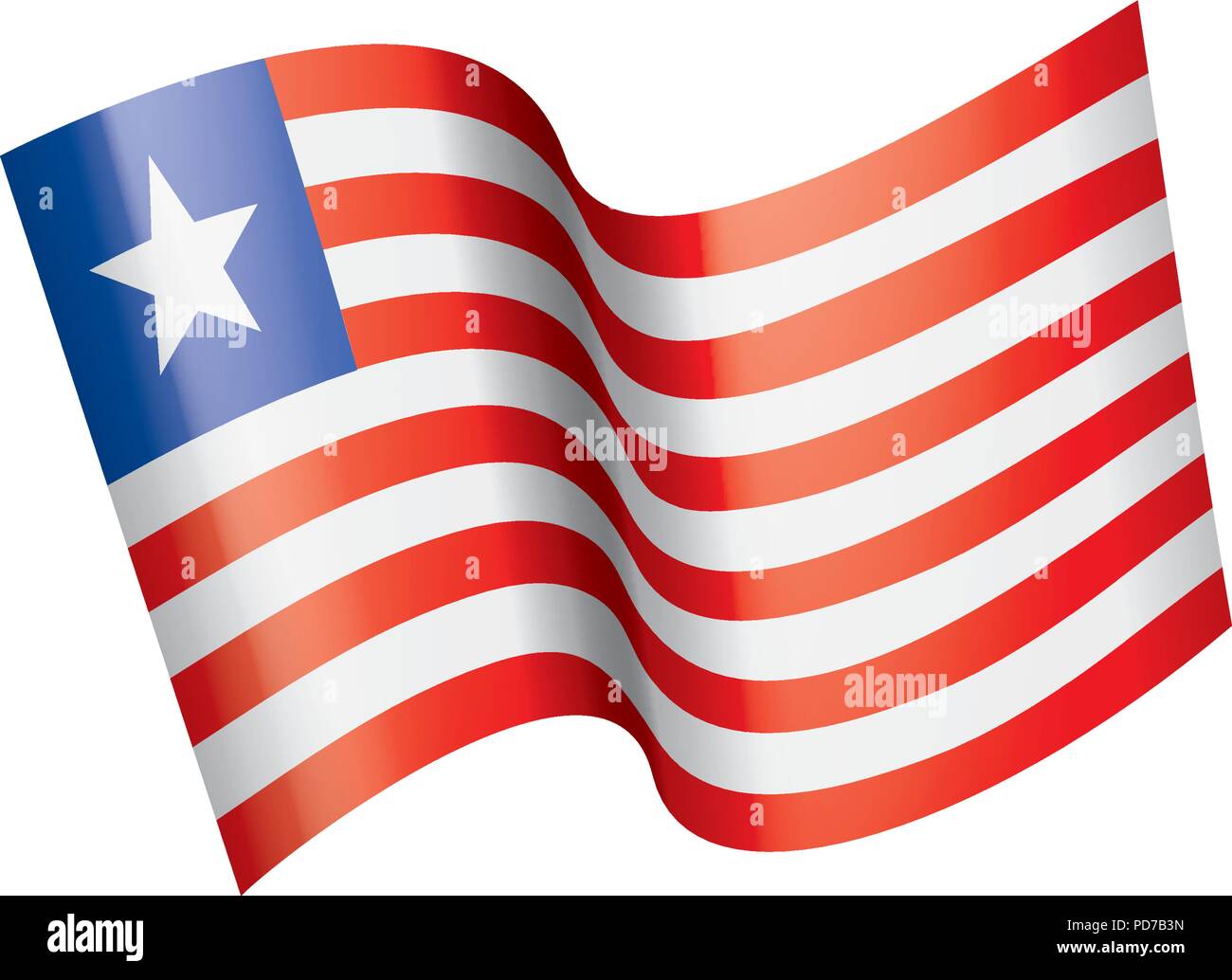 Liberia flag, vector illustration Stock Vector Image & Art - Alamy