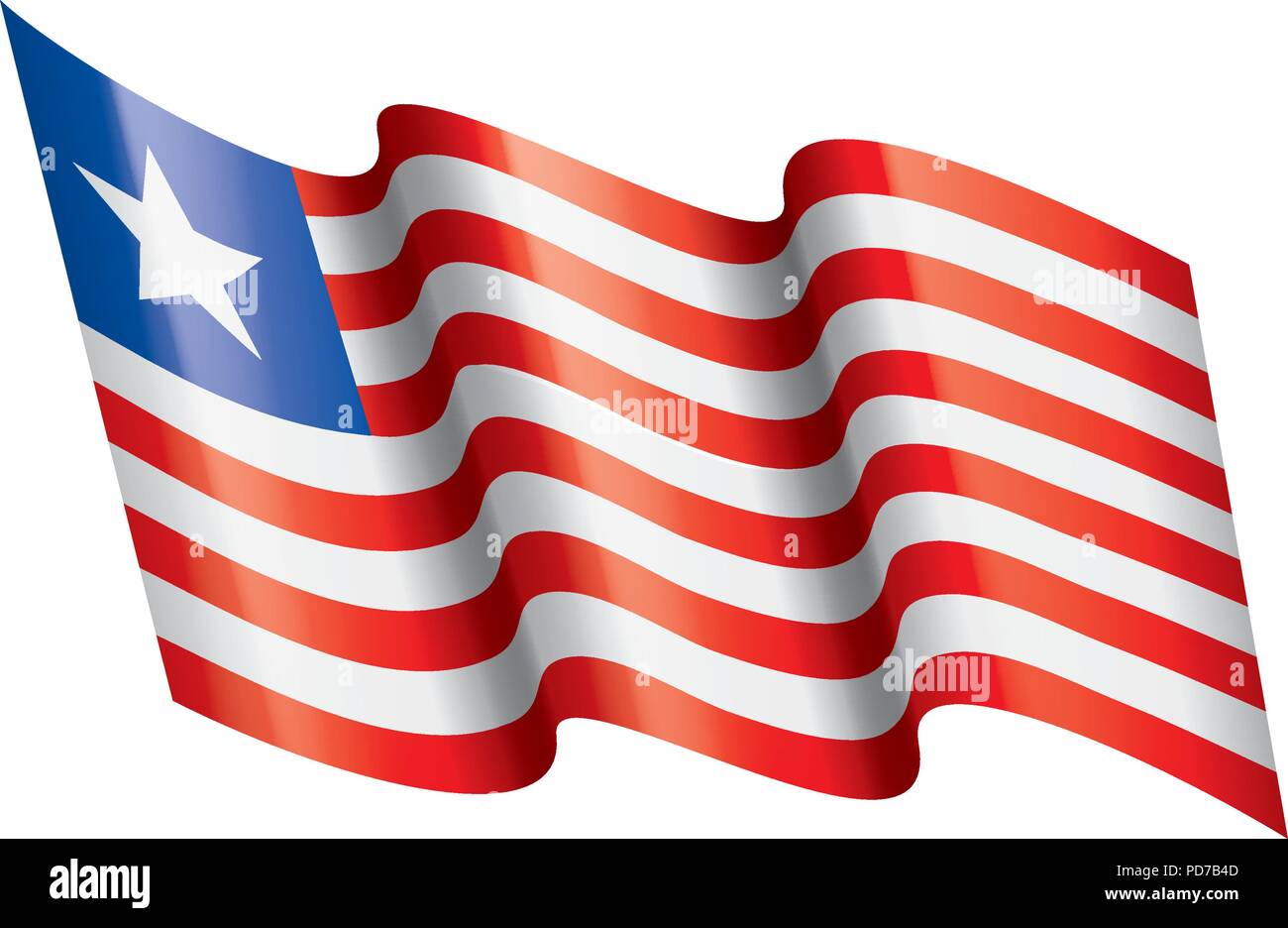 Liberia flag, vector illustration Stock Vector Image & Art - Alamy