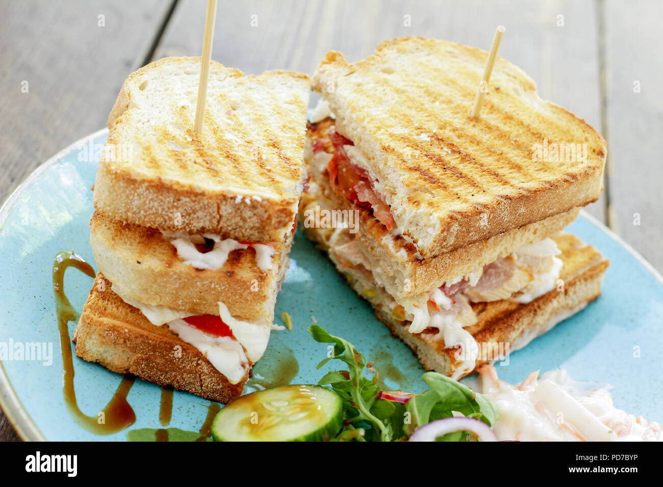 fresh toasted sandwich Stock Photo Alamy