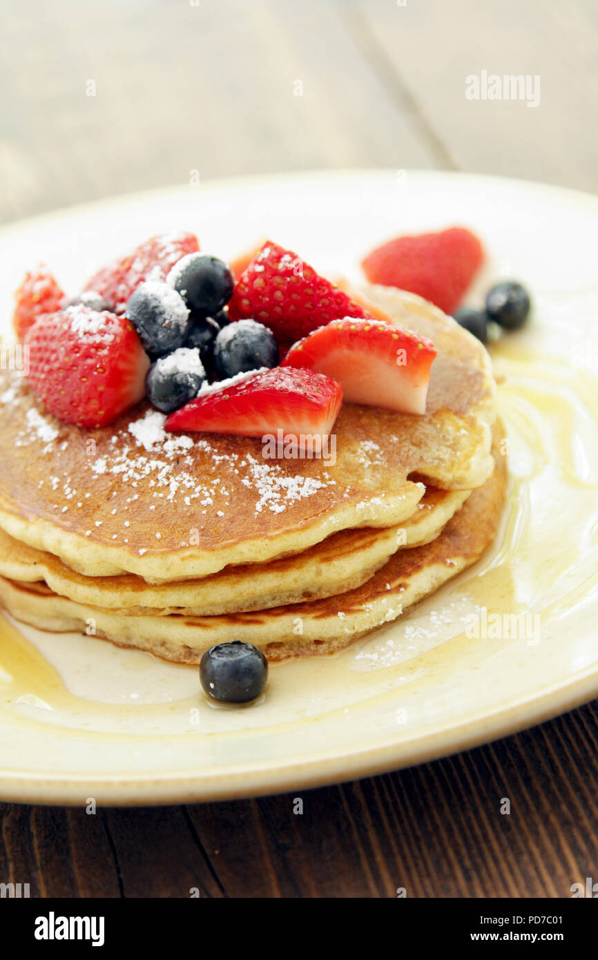 american style pancakes Stock Photo Alamy
