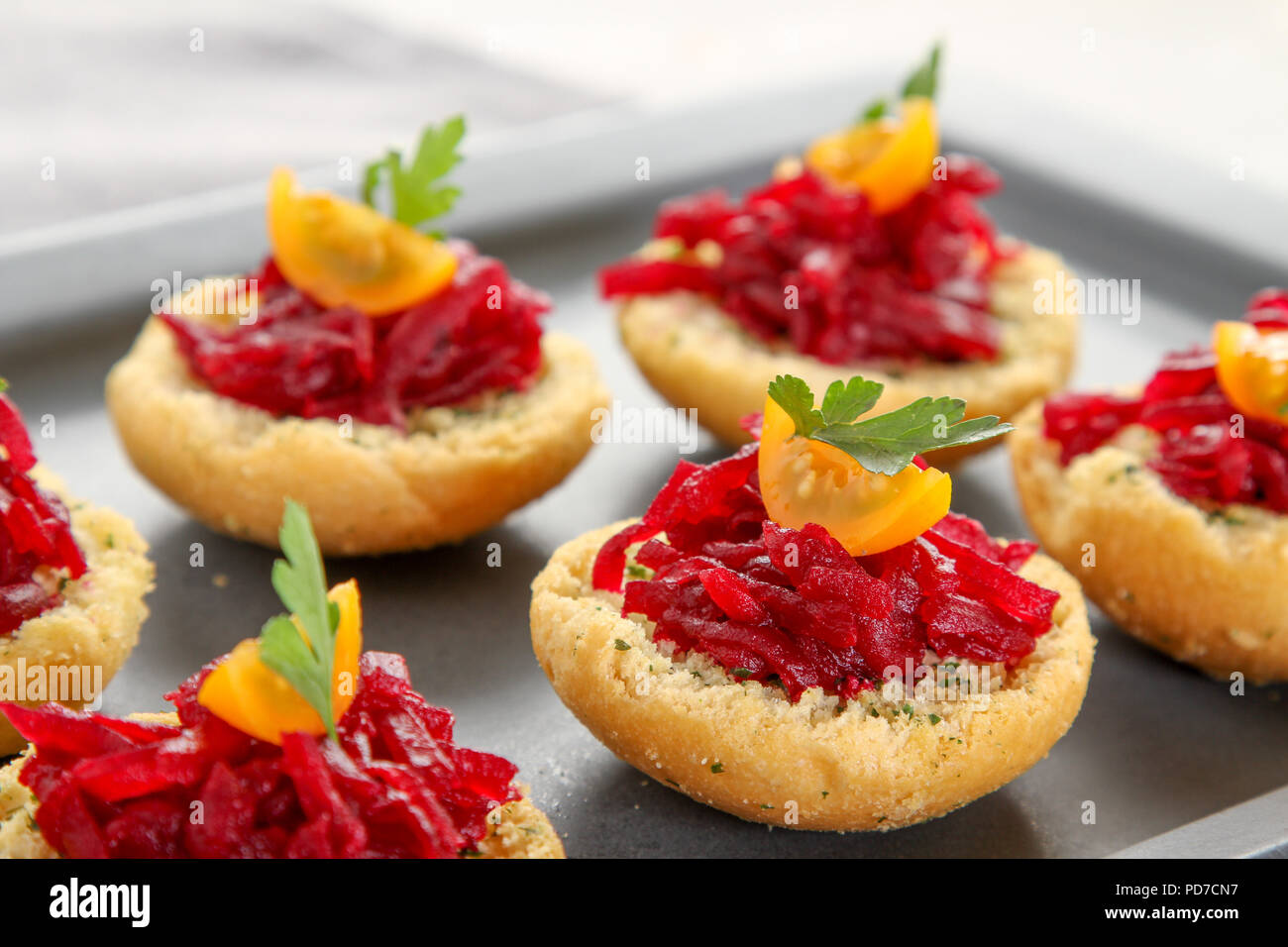 Beetroot canapes hi-res stock photography and images - Alamy