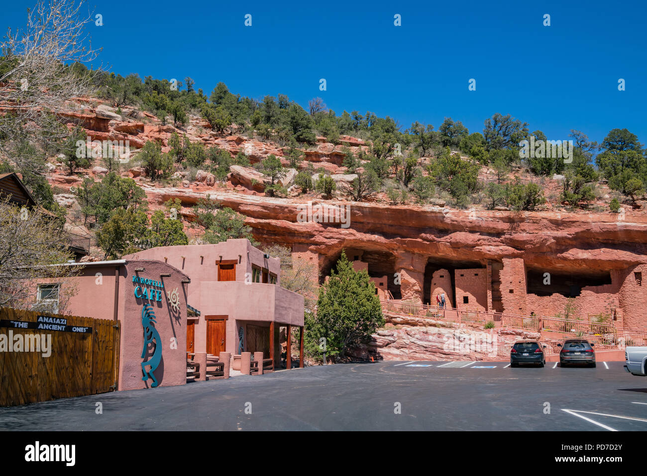 Manitou Springs, MAY 4: The special Manitou Cliff Dwellings museum on MAY 4, 2017 at Manitou Springs, Colorado Stock Photo