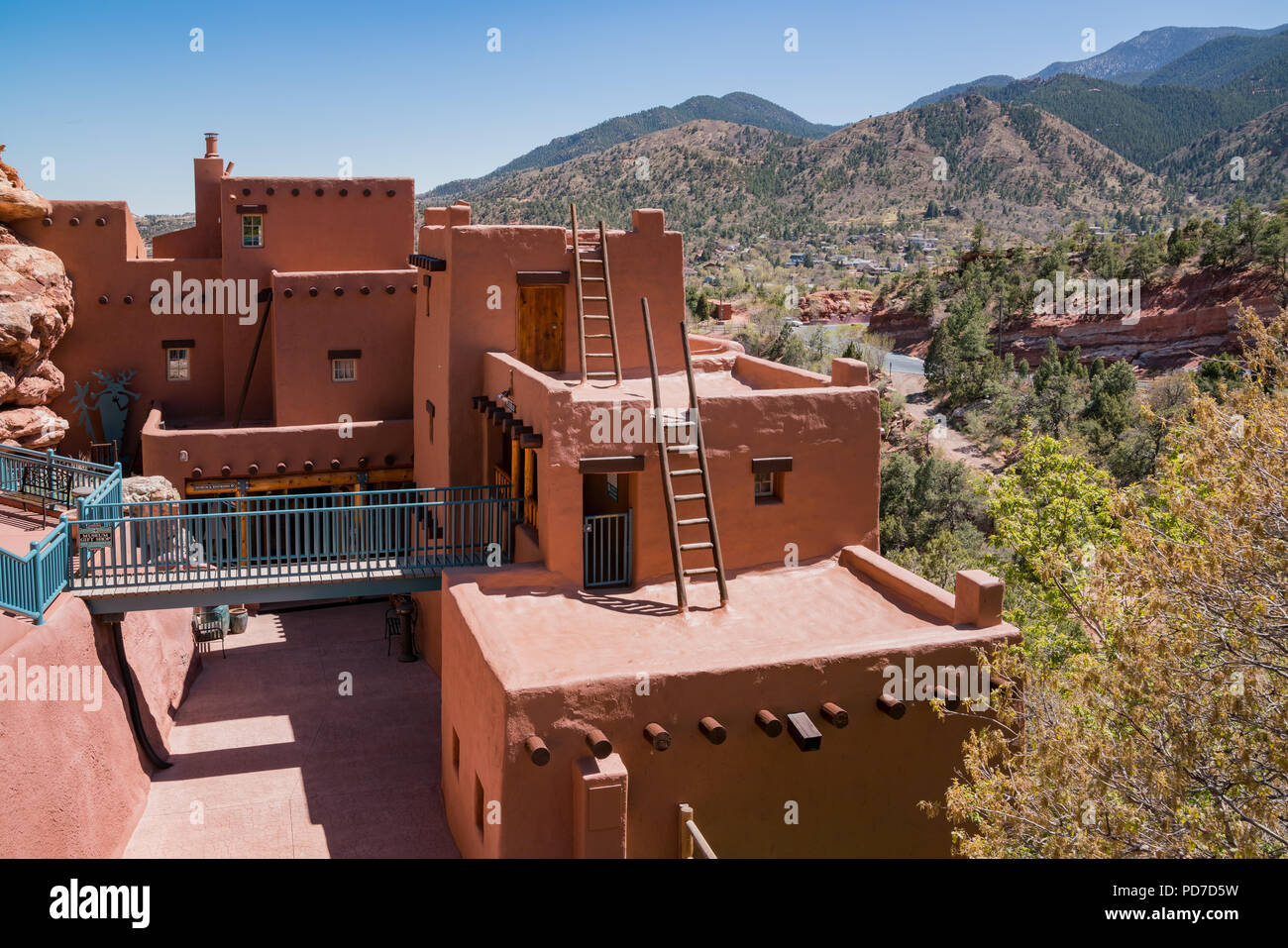 Manitou Springs, MAY 4: The special Manitou Cliff Dwellings museum on MAY 4, 2017 at Manitou Springs, Colorado Stock Photo