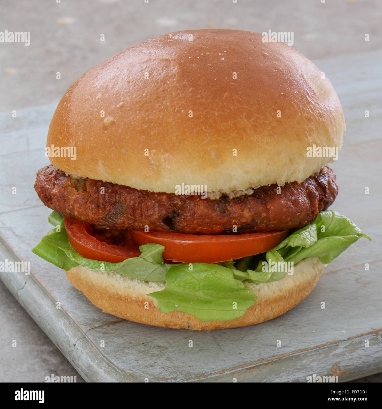 pared beef burger meal Stock Photo Alamy