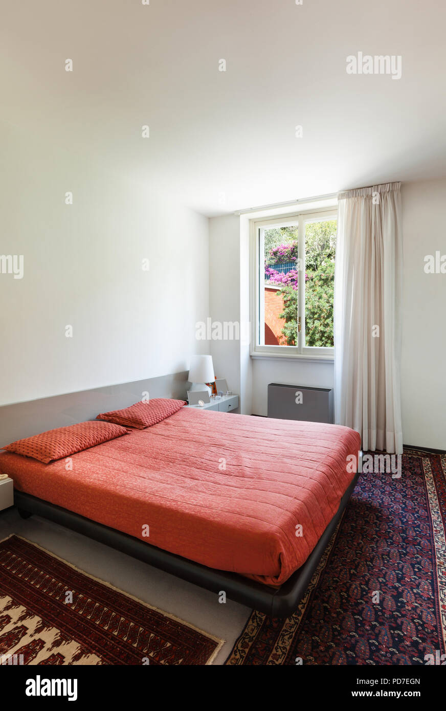nice bedroom of a house, interior Stock Photo