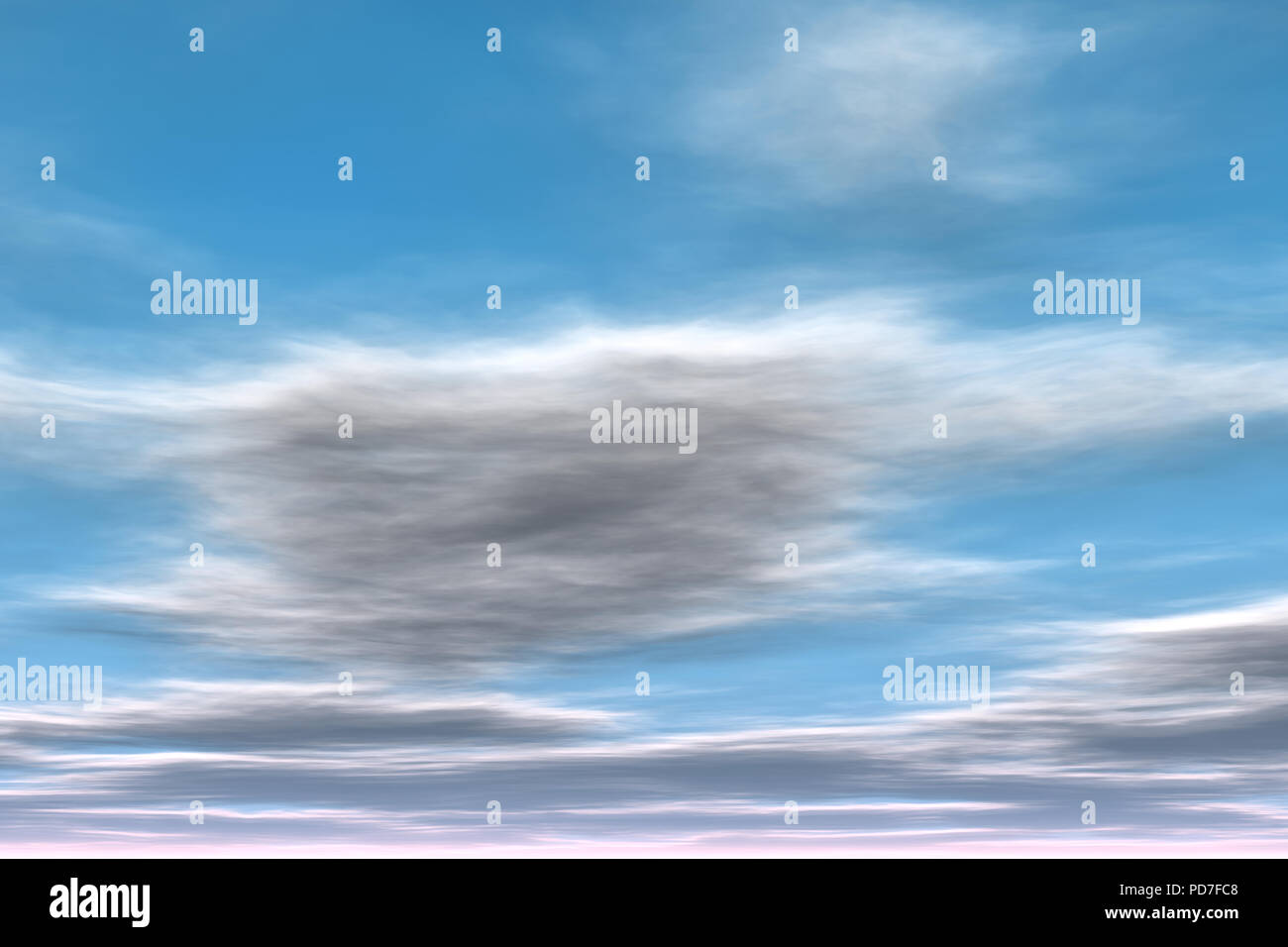 Clouds against the sky. 3D illustration Stock Photo - Alamy