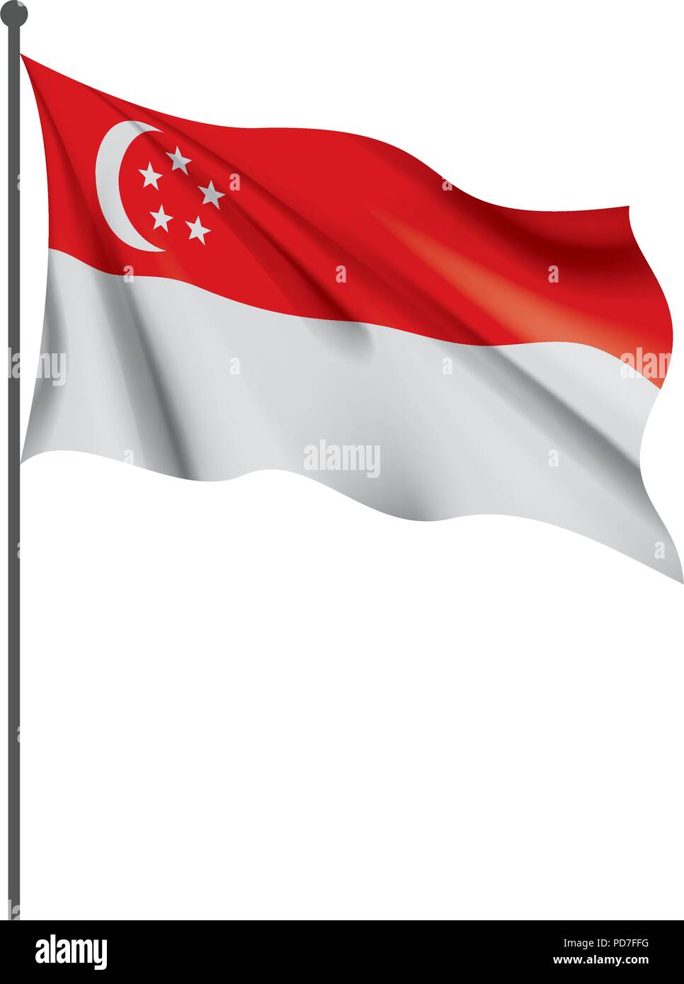 Singapore Flag Vector Illustration Stock Vector Image Art Alamy