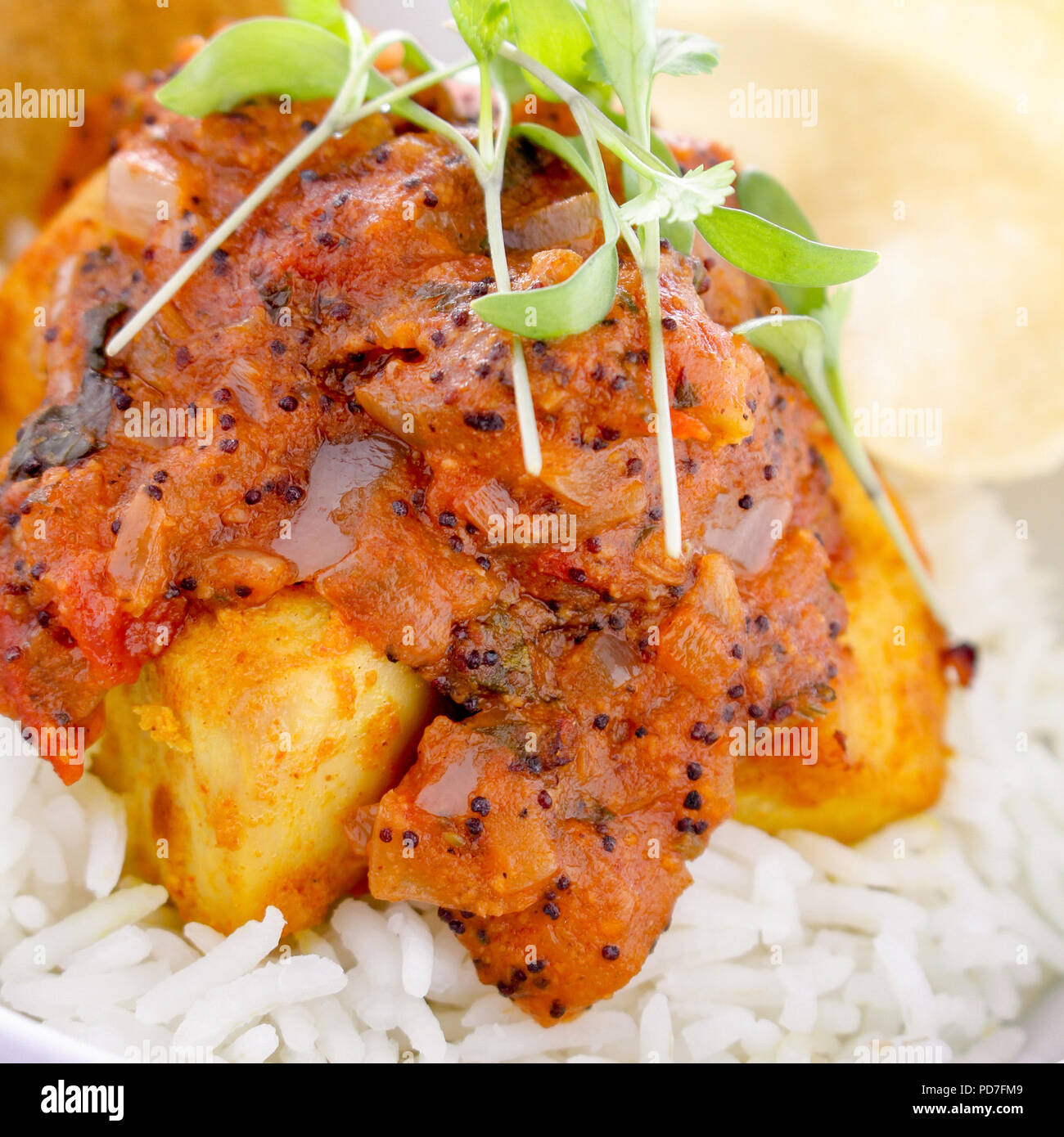 traditional indian curry meal Stock Photo Alamy