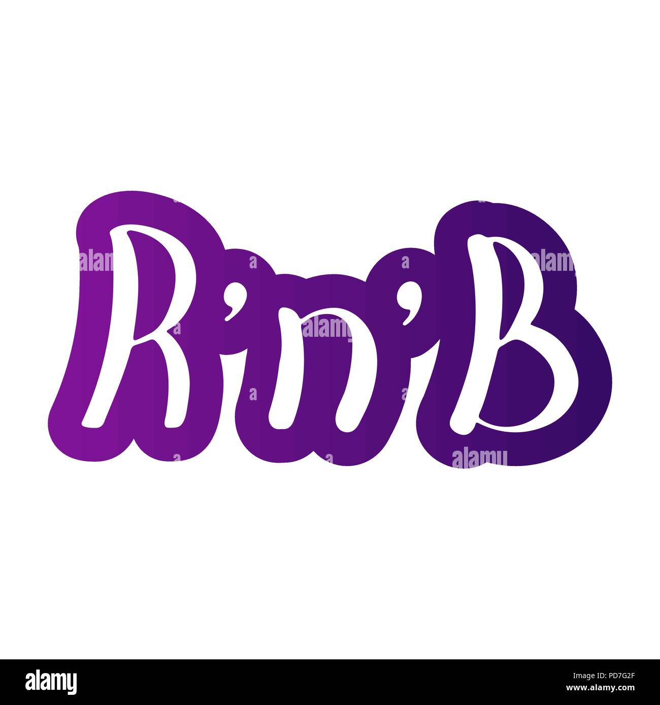 Dance Rnb Music Vector Illustration Handwritten Calligraphy Rhythm And Blues Stock Vector Image Art Alamy