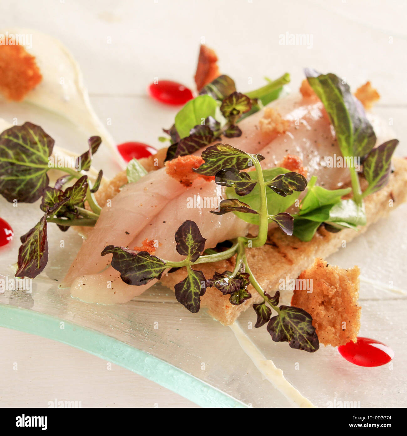 healthy cured mackerel appetizer starter Stock Photo Alamy