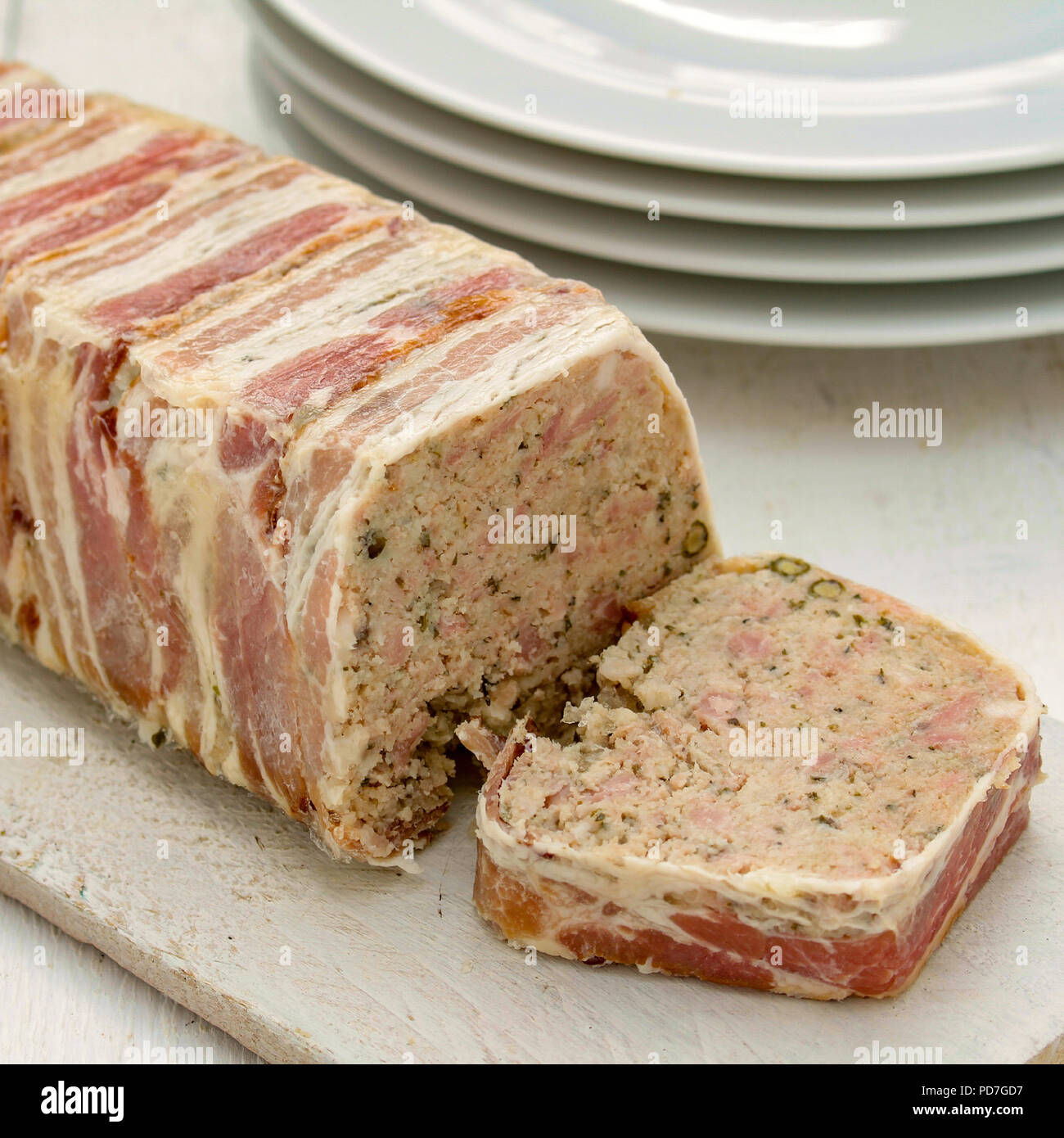 pork pate terrine appetizer Stock Photo Alamy