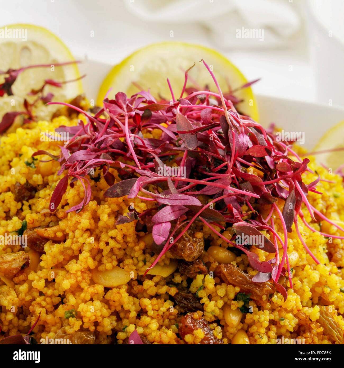 lemon couscous buffet food Stock Photo - Alamy