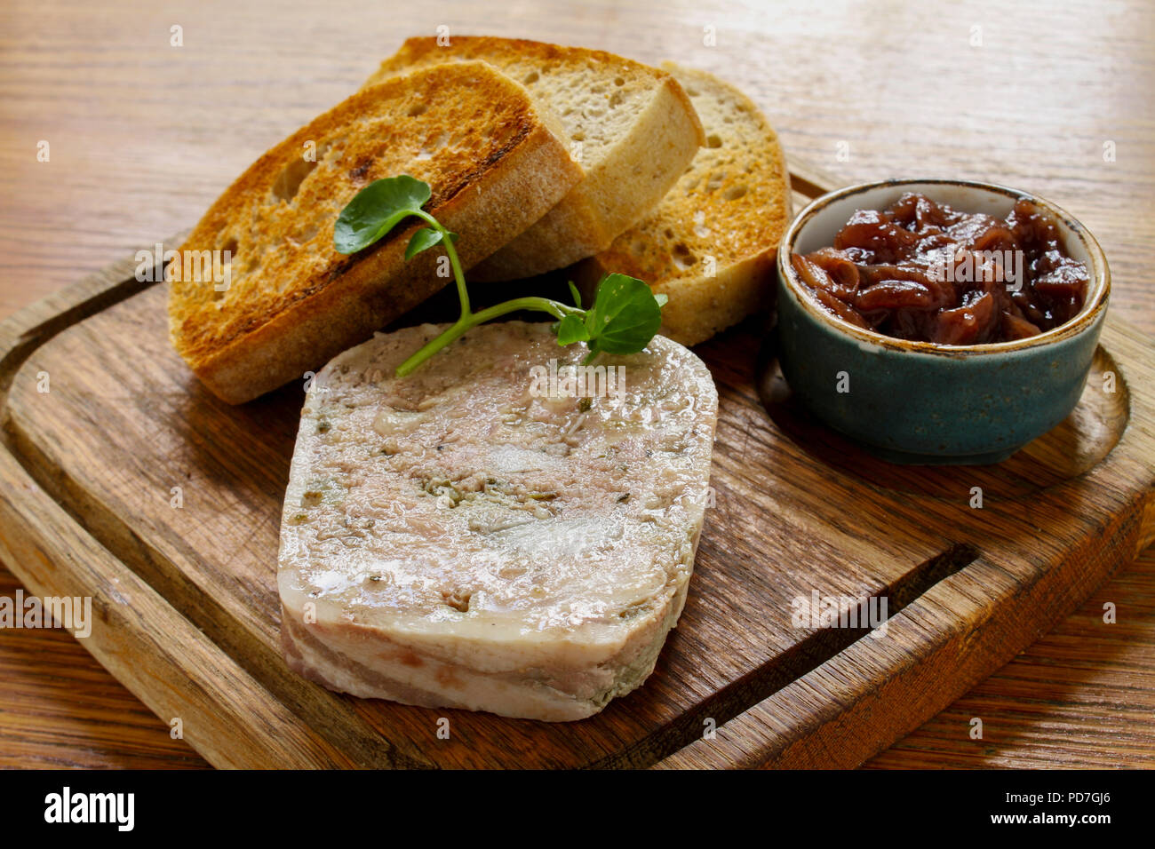 pork pate terrine appetizer Stock Photo Alamy