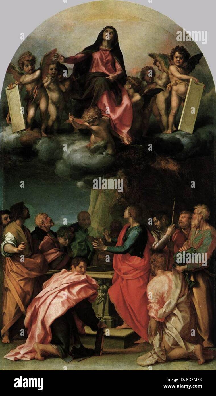 Andrea del Sarto - Assumption of the Virgin - Stock Photo