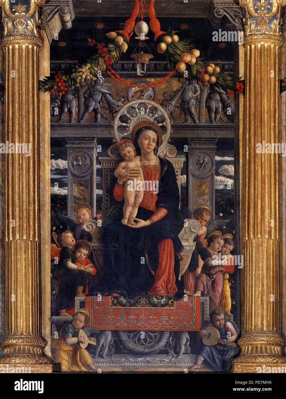 Andrea Mantegna - San Zeno Polyptych (central panel Stock Photo - Alamy