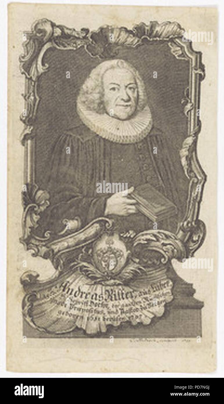 Andreas Ritter by Christian Fritzsch 1755. Stock Photo