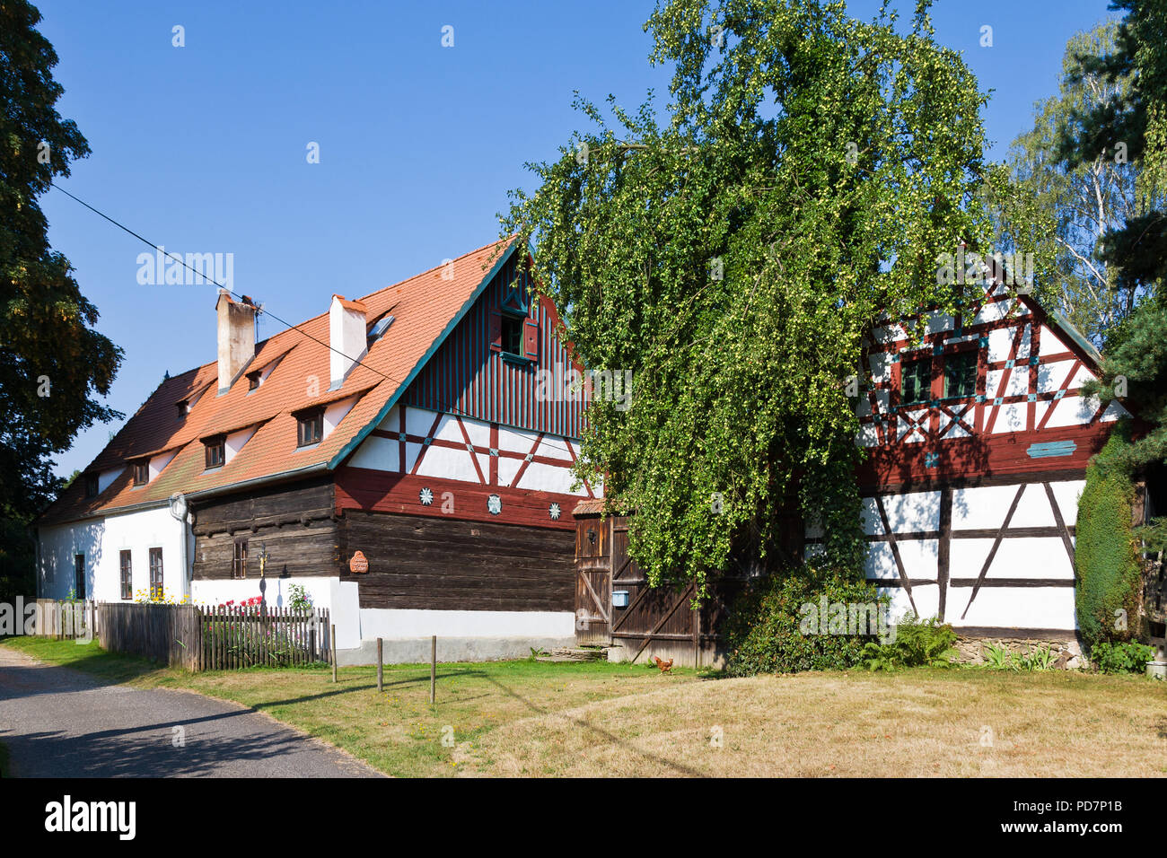 lidová architektura, Cheb, Ceska Republika / folk architecture, town Cheb, West Bohemia, Czech republic Stock Photo