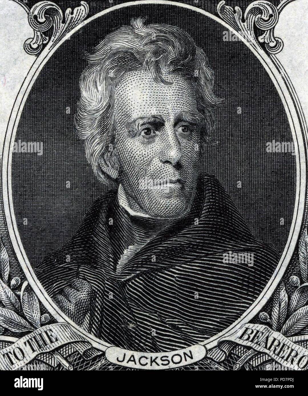 Andrew Jackson (Engraved Portrait Stock Photo Alamy