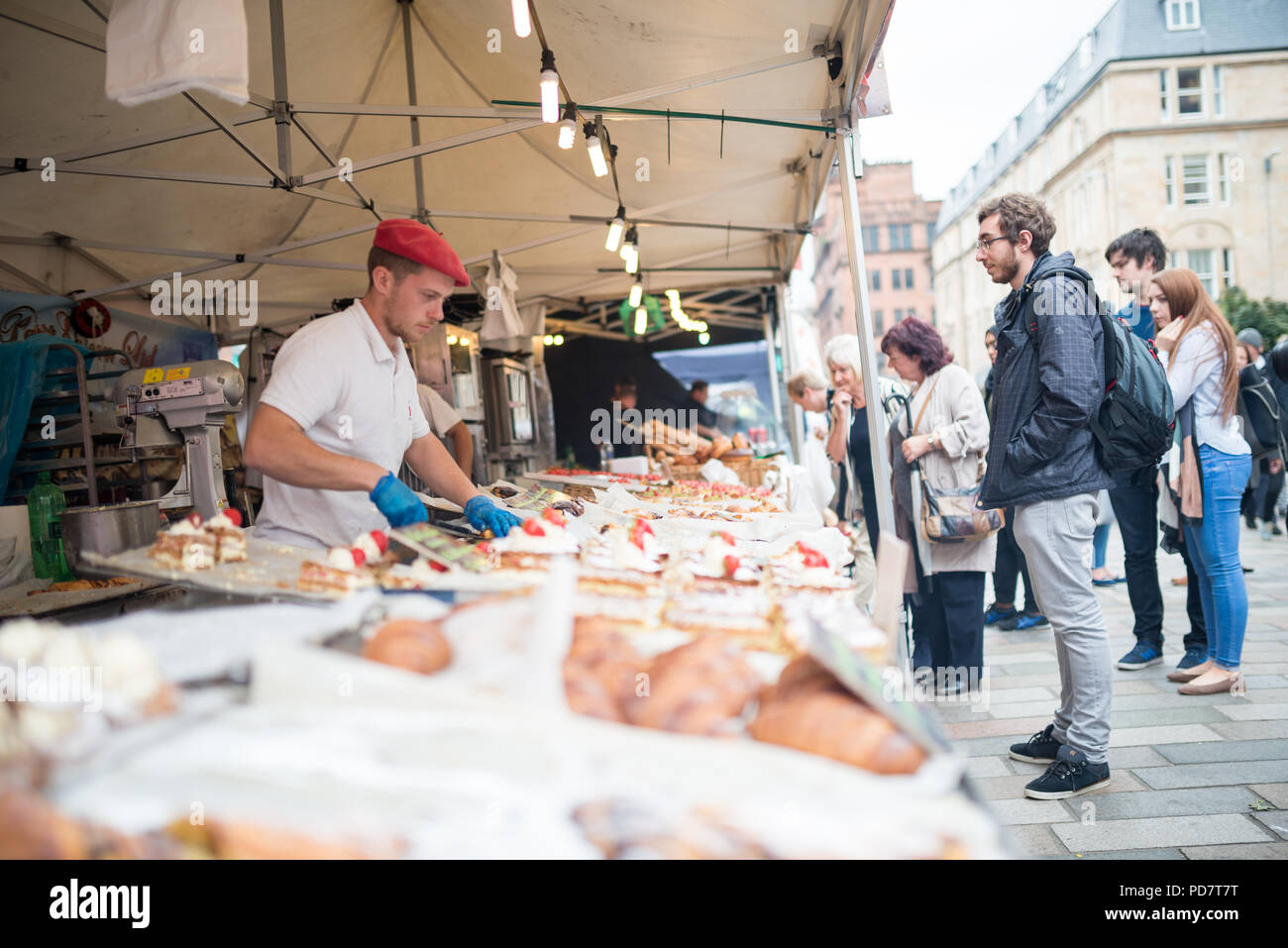 Merchant City Festival, Glasgow. Food market Stock Photo Alamy