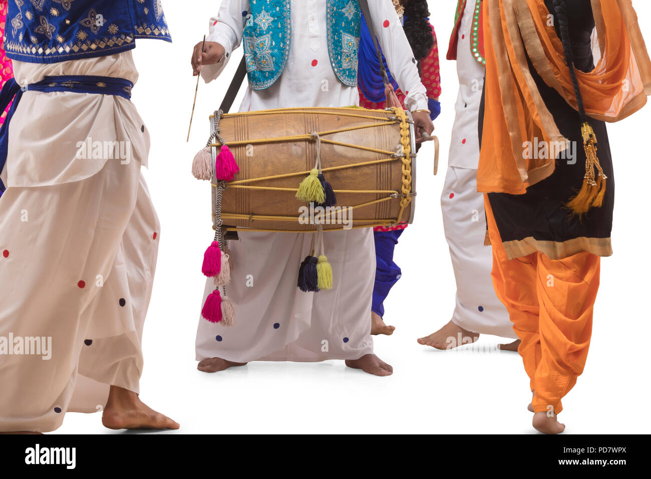 Portrait Of Bhangra Dancers Stock Photo